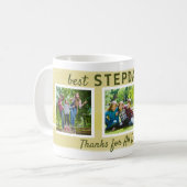Mug Meilleur Stepdad Jamais - 3 Photo Brush Stroke (Devant gauche)