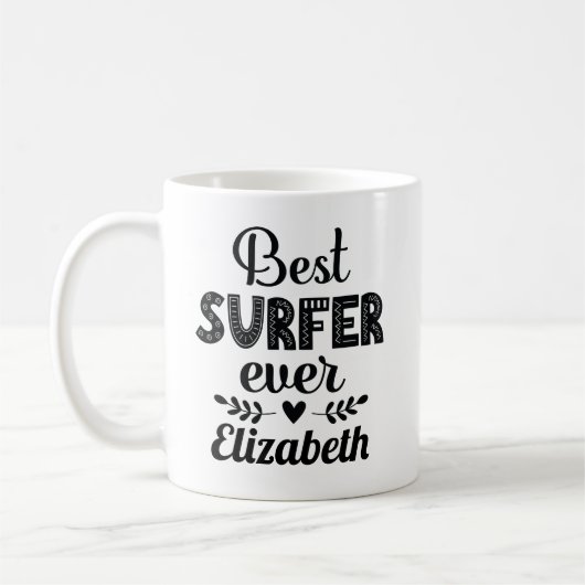 Mug Meilleur surfeur jamais mignon cadeau Surfing (Gauche)