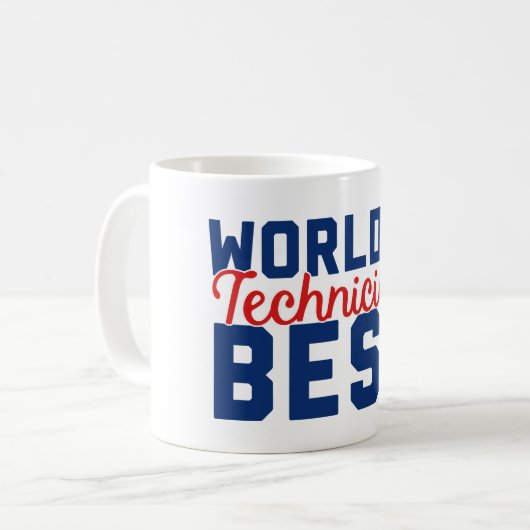 Mug Meilleur technicien au monde (Devant gauche)