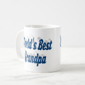 Mug Meilleur texte bleu mer Grand (Devant gauche)