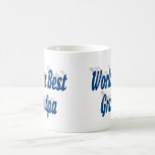 Mug Meilleur texte bleu mer Grand (Centre)