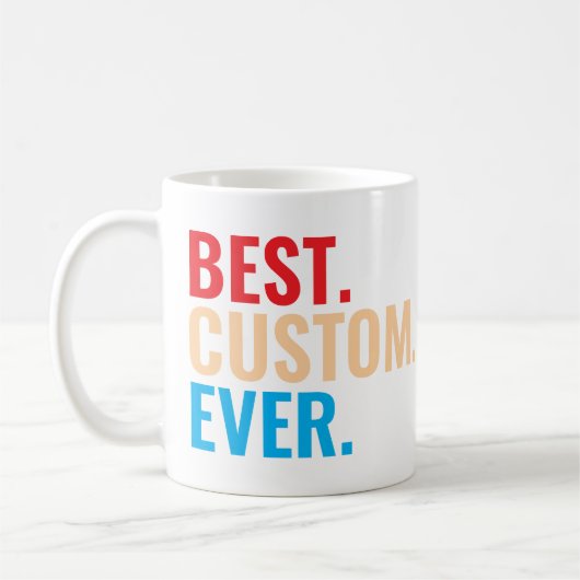 Mug Meilleur texte vintage rétro Customisé personnalis (Gauche)