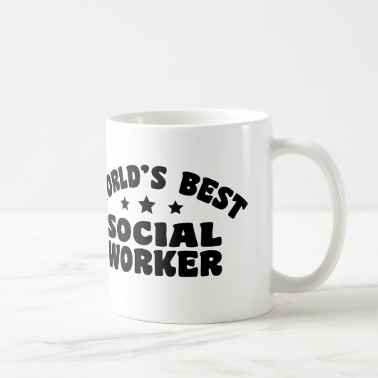 Mug Meilleur travailleur social au monde (Droite)