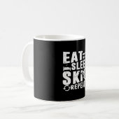 Mug Meilleur vêtement de ski Manger Sleep Ski Répéter  (Devant gauche)