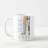 Mug Meilleur voyage à ski jamais ! Drôle (Gauche)