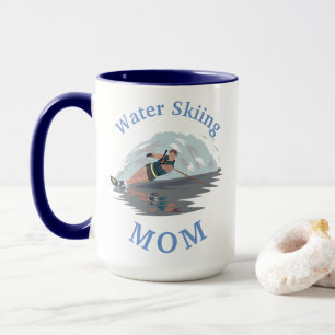 Mug Meilleur "Water Skiing MOM" Jamais ! Fête des mère