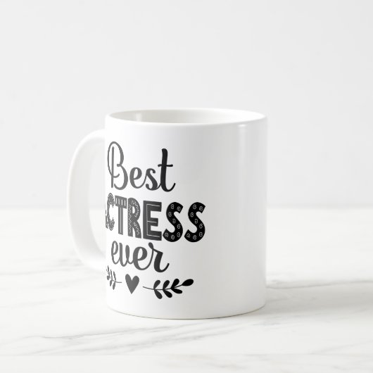 Mug Meilleure actrice jamais faite de cadeau (Devant gauche)