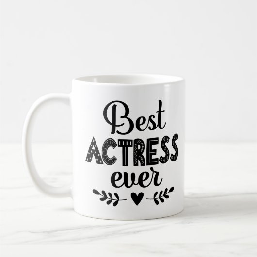 Mug Meilleure actrice jamais faite de cadeau (Gauche)