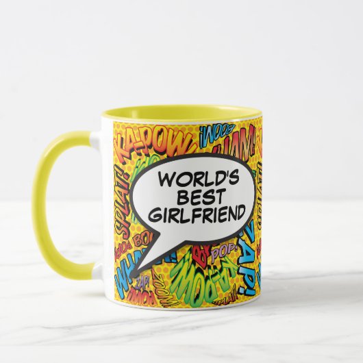 Mug Meilleure amie du monde Fun Retro Comic Pop Art (Gauche)