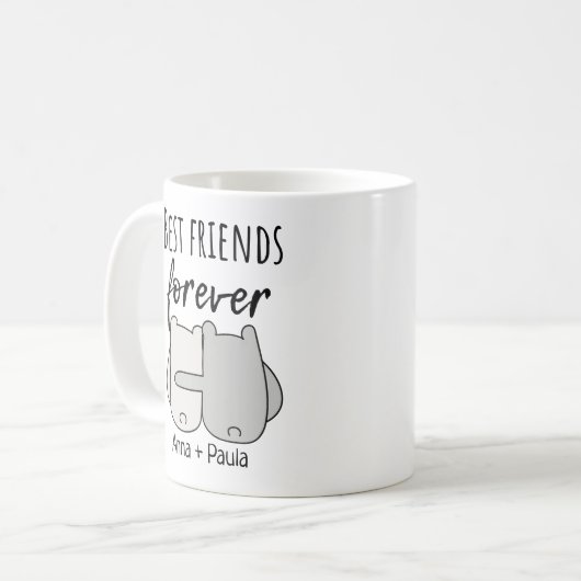 Mug Meilleure amitié pour le nom d'amis (Devant gauche)