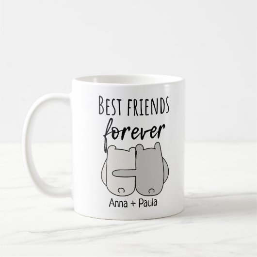 Mug Meilleure amitié pour le nom d'amis (Gauche)