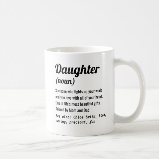 Mug Meilleure attitude de définition de fille au monde (Droite)