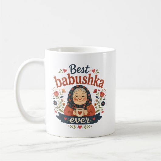Mug Meilleure Babouchka jamais (Gauche)