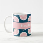 Mug Meilleure Babysitter au monde en agneau rose Citru (Gauche)