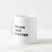 Mug Meilleure Babysitter du monde (Devant gauche)