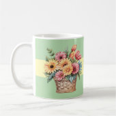 Mug Meilleure belle-fille jamais fleurs gerbera vert (Gauche)