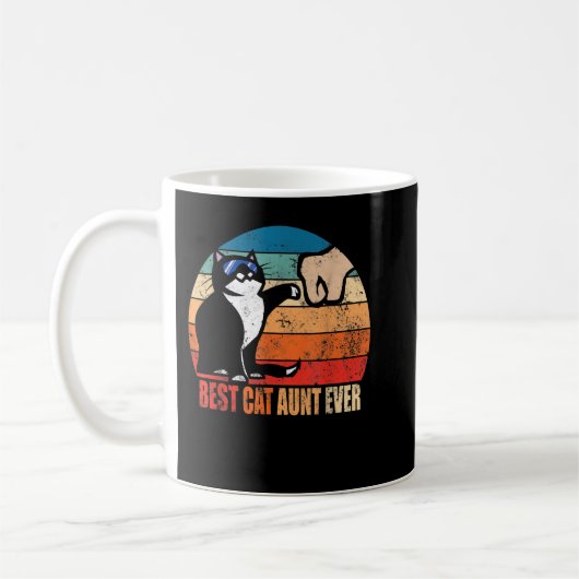 Mug Meilleure chatte Tante jamais avec Funky Fist Bump (Gauche)