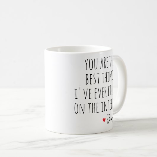 Mug Meilleure chose sur Internet Custom Online Dating (Devant droit)