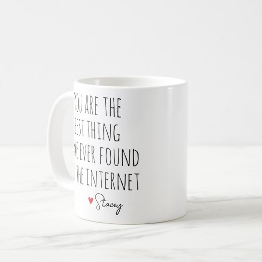 Mug Meilleure chose sur Internet Custom Online Dating (Devant gauche)