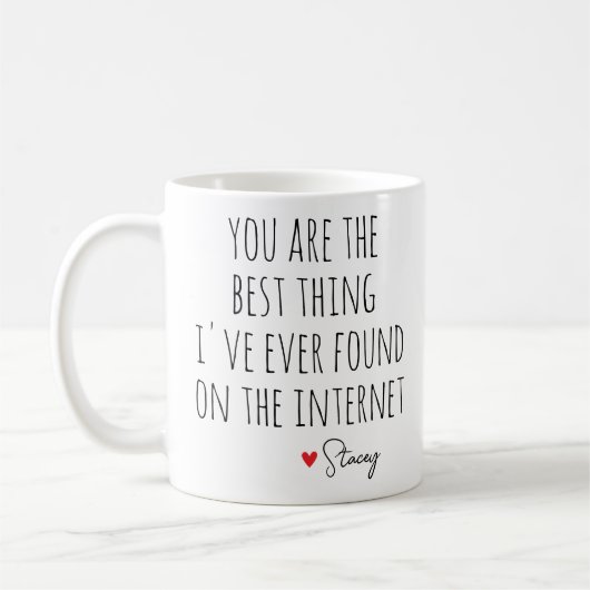 Mug Meilleure chose sur Internet Custom Online Dating (Gauche)