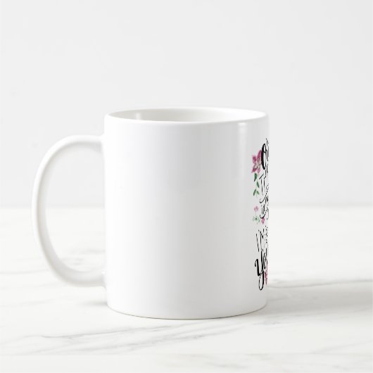 Mug Meilleure citation Florale de maman (Gauche)