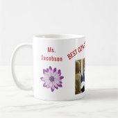 Mug Meilleure composition Nom de l'enseignant Photo Ap (Gauche)