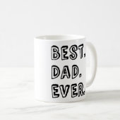 Mug Meilleure conception de texte pour papa (Devant droit)