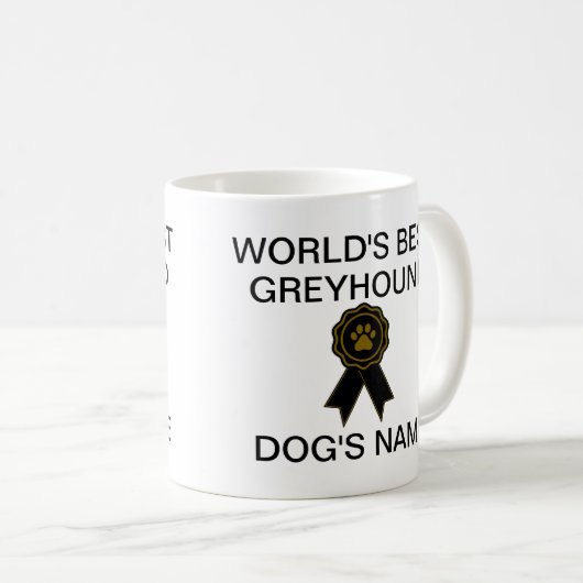 Mug Meilleure conception Greyhound sur mesure (Devant droit)