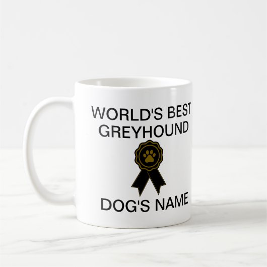 Mug Meilleure conception Greyhound sur mesure (Gauche)