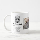 Mug Meilleure définition de papa chat | Trois photos (Gauche)