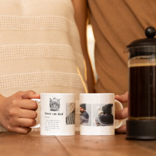 Mug Meilleure définition de papa chat Trois photos