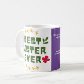 Mug Meilleure définition de soeur jamais connue au mon (Devant gauche)