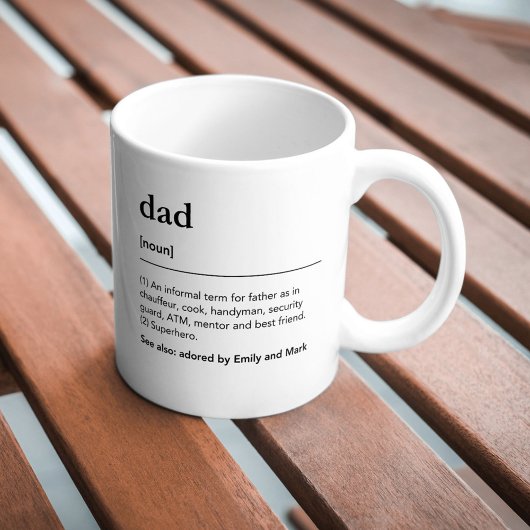 Mug Meilleure définition papa drôle de typographie noi