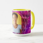 Mug Meilleure effusion de maman Photo Mangenta Magie M (Devant droit)