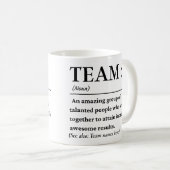 Mug Meilleure équipe de définition d'équipe (Devant droit)