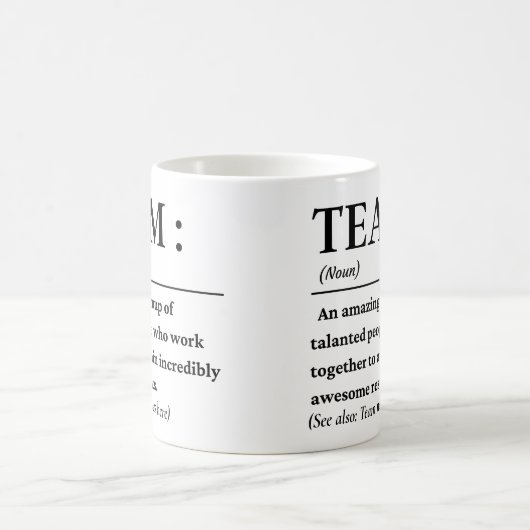 Mug Meilleure équipe de définition d'équipe (Centre)