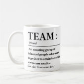 Mug Meilleure équipe de définition d'équipe (Gauche)