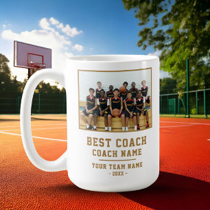 Mug Meilleure équipe d'entraîneurs Nom Photo Merci