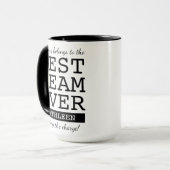 Mug Meilleure Équipe Jamais Nom Personnalisé Mug, Cowo (Devant gauche)