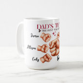 Mug Meilleure équipe : La fierté d’un père, Customisée (Devant gauche)