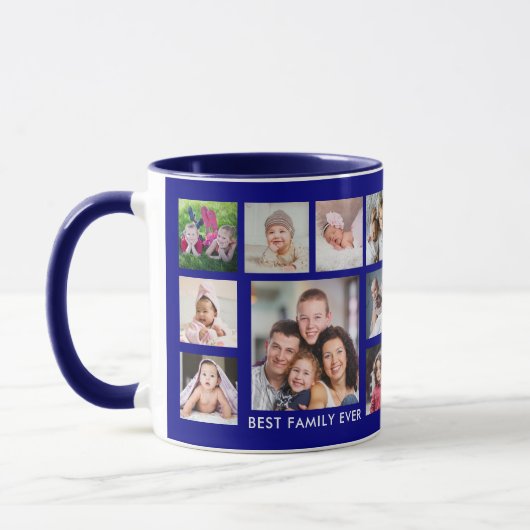 Mug Meilleure famille Jamais Nom 18 Photo Collage Mari (Gauche)