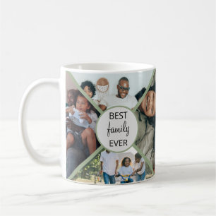 Mug Meilleure famille jamais personnalisé photo collag