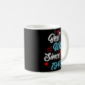 Mug Meilleure femme depuis 1947 Anniversaire du Mariag (Devant droit)