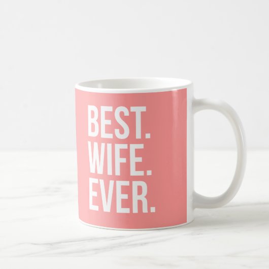 Mug Meilleure femme jamais un texte blanc moderne en r (Droite)
