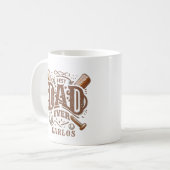 Mug Meilleure Fête des pères de baseball papa (Devant gauche)