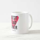 Mug Meilleure Fête des pères de coeur rose pour papa (Devant droit)