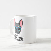Mug Meilleure Fête des pères Frenchie Papa Bleu Tan Fr (Devant gauche)
