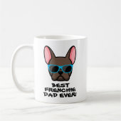 Mug Meilleure Fête des pères Frenchie Papa Brown Frenc (Gauche)
