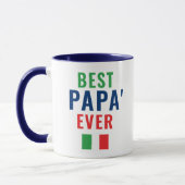 Mug Meilleure Fête des pères italienne Papá Ever (Gauche)
