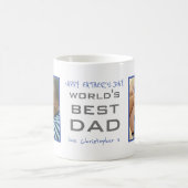 Mug Meilleure Fête des pères papa de Monde 2 Photo per (Centre)